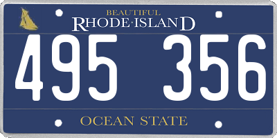 RI license plate 495356