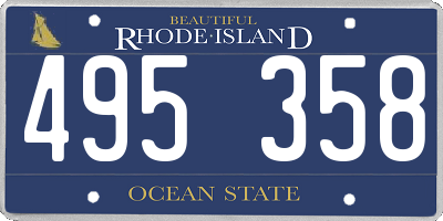 RI license plate 495358