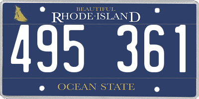 RI license plate 495361