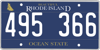 RI license plate 495366