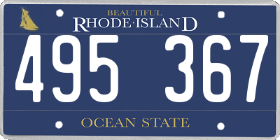 RI license plate 495367