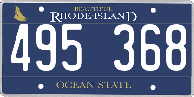 RI license plate 495368
