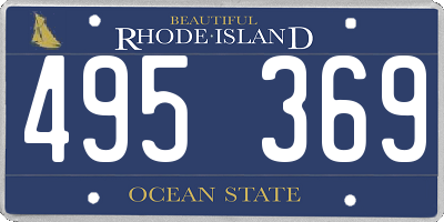 RI license plate 495369