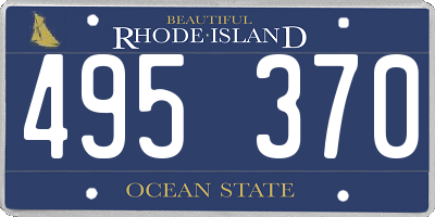 RI license plate 495370