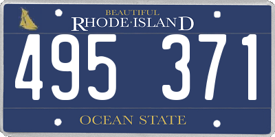 RI license plate 495371