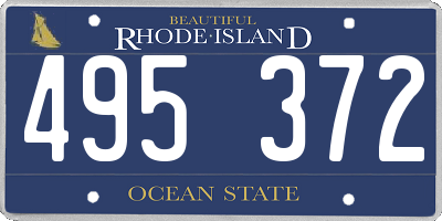 RI license plate 495372