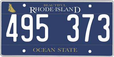 RI license plate 495373