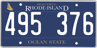 RI license plate 495376