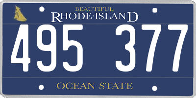 RI license plate 495377