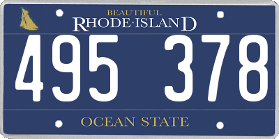 RI license plate 495378