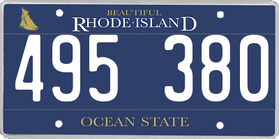 RI license plate 495380