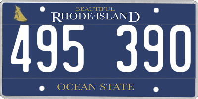 RI license plate 495390
