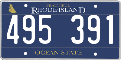 RI license plate 495391