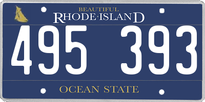 RI license plate 495393