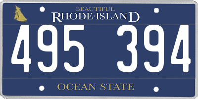RI license plate 495394