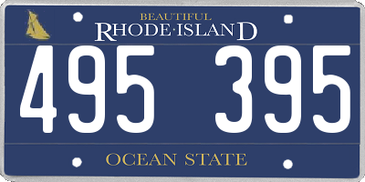 RI license plate 495395