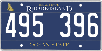 RI license plate 495396