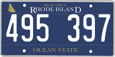 RI license plate 495397