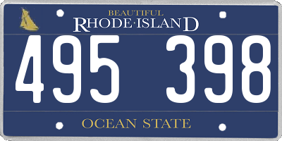 RI license plate 495398