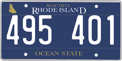 RI license plate 495401