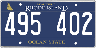 RI license plate 495402