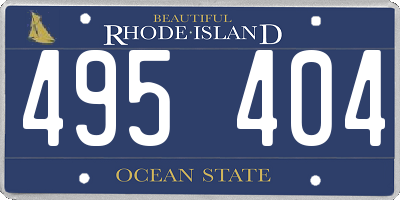 RI license plate 495404