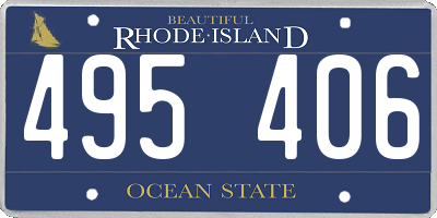 RI license plate 495406