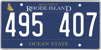 RI license plate 495407