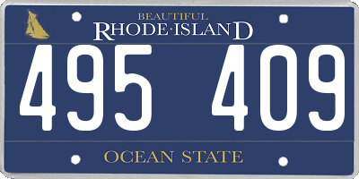 RI license plate 495409