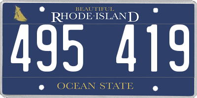 RI license plate 495419