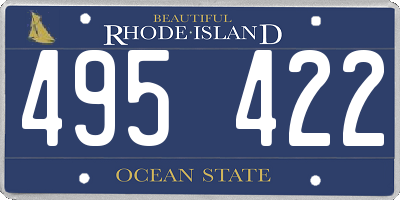 RI license plate 495422