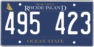 RI license plate 495423