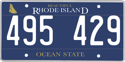 RI license plate 495429