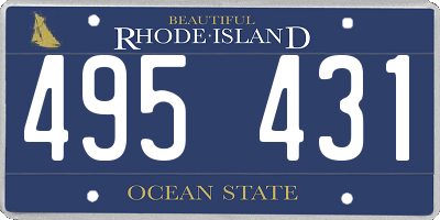 RI license plate 495431