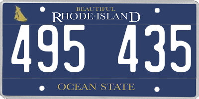 RI license plate 495435