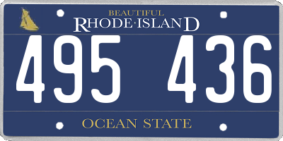 RI license plate 495436