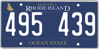 RI license plate 495439