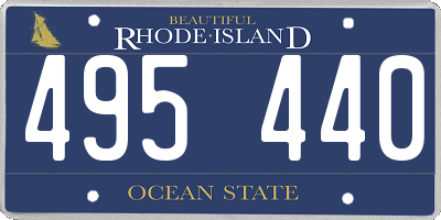 RI license plate 495440