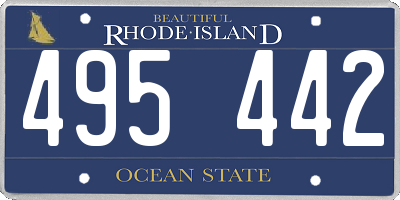 RI license plate 495442