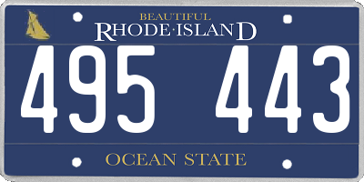 RI license plate 495443
