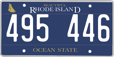 RI license plate 495446
