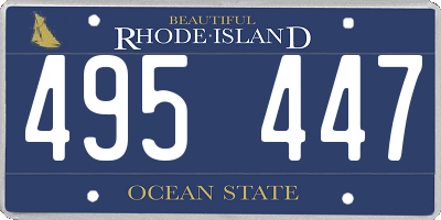 RI license plate 495447