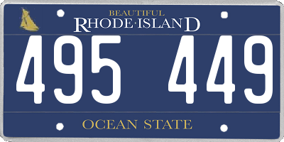 RI license plate 495449