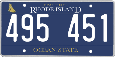 RI license plate 495451