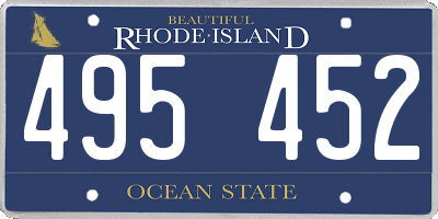 RI license plate 495452