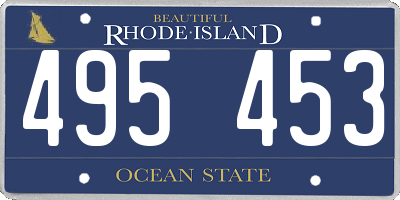 RI license plate 495453