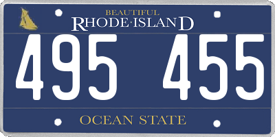 RI license plate 495455