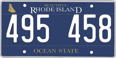 RI license plate 495458