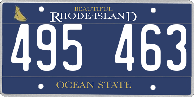 RI license plate 495463