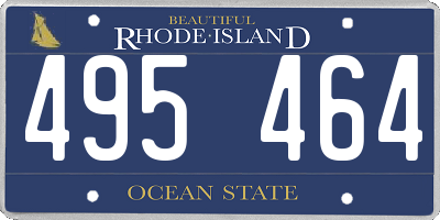 RI license plate 495464